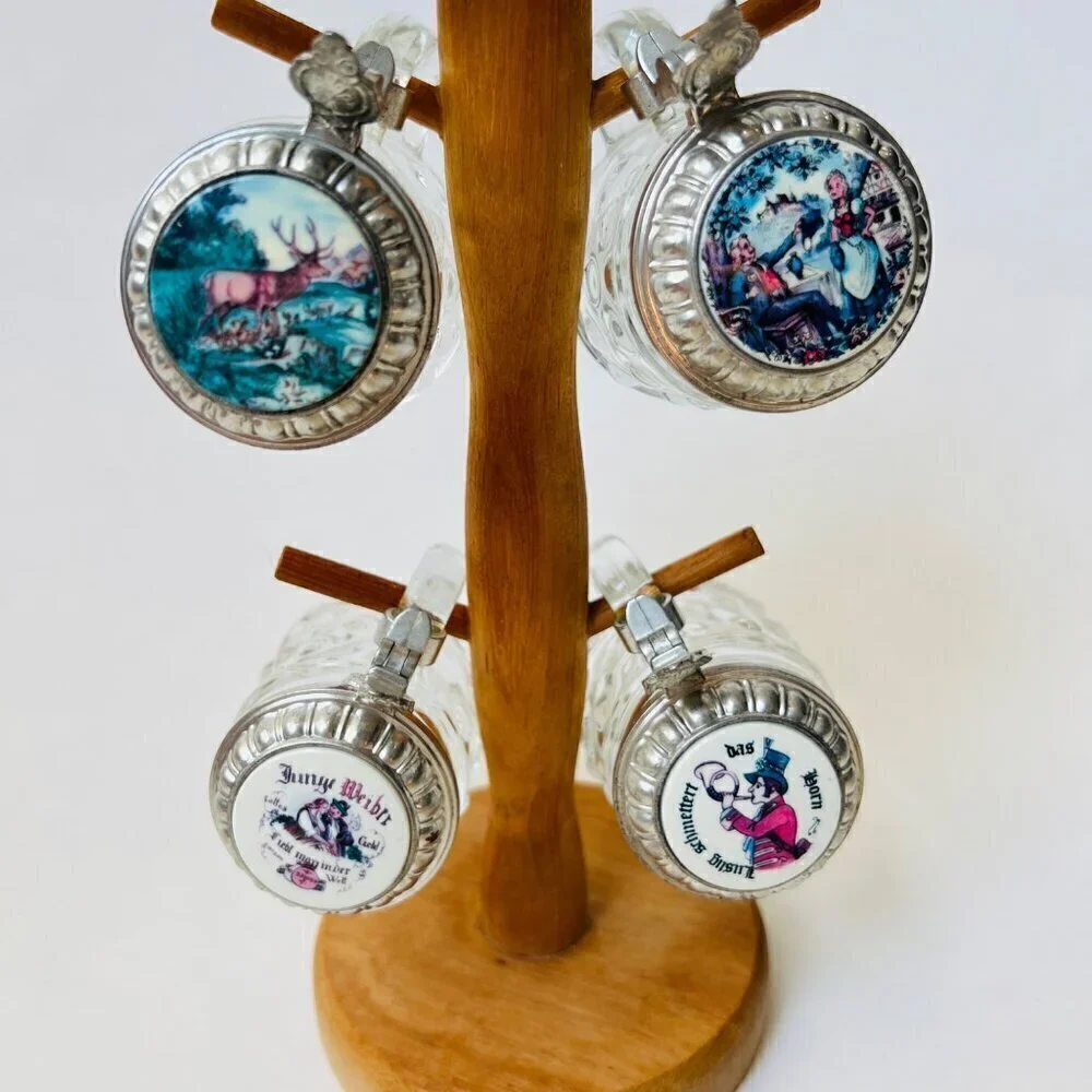 Vintage Rare finds Made in W.Germany mini shot Steins set